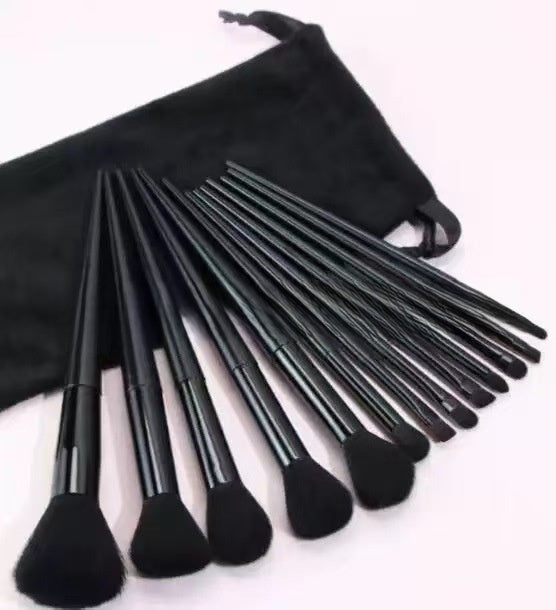 13-Piece Makeup Brush Set – Powder, Blush, Eyeshadow & Lip Brushes | Synthetic Fibres, 5 Colour Options