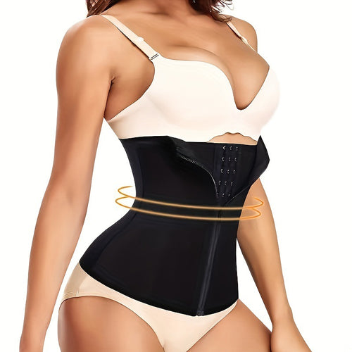 Fashion Couture adjustable neoprene waist trainer with lumbar back support, designed for shapewear and tummy control.