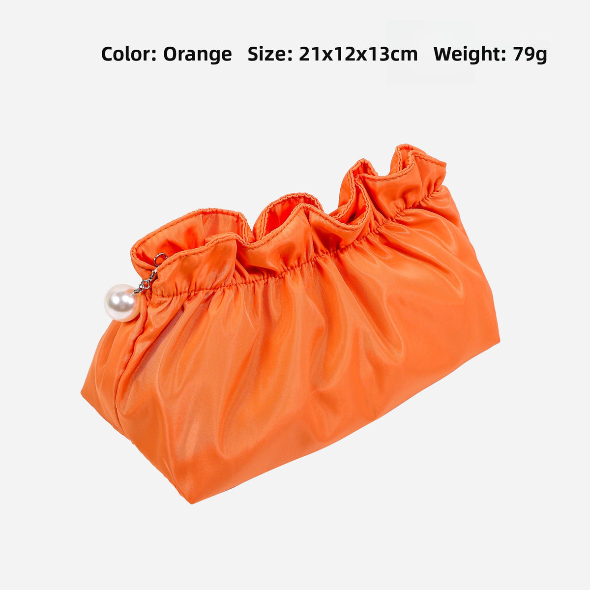 Satin Ruffled Cosmetic Bag – Compact Travel Makeup Pouch | 11 Colours, Zip Closure
