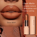 Nude Semi-Matte Lipstick – Long-Lasting Waterproof Formula | 12 Shades, 3.6g