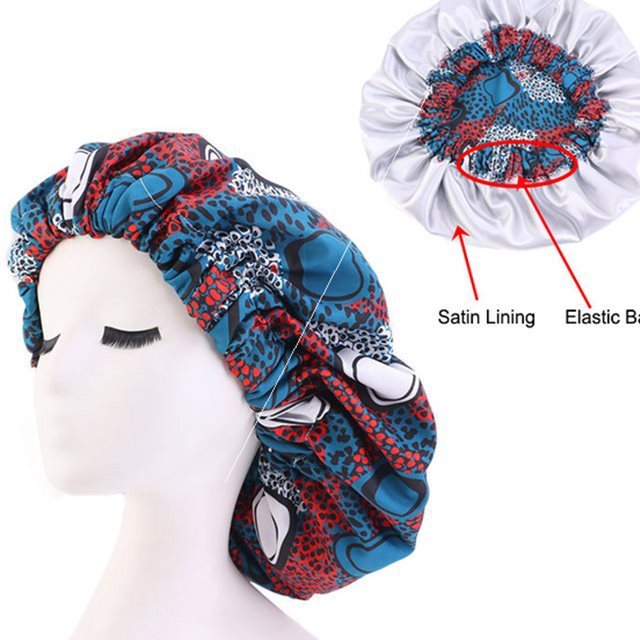 African Pattern Ankara Print Bonnet Women Night Sleep Cap - Fashion Couture