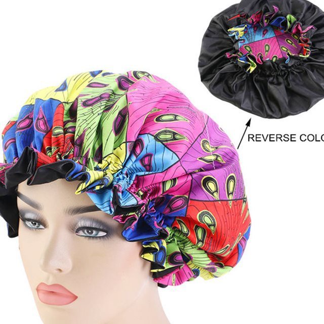 African Pattern Ankara Print Bonnet Women Night Sleep Cap - Fashion Couture