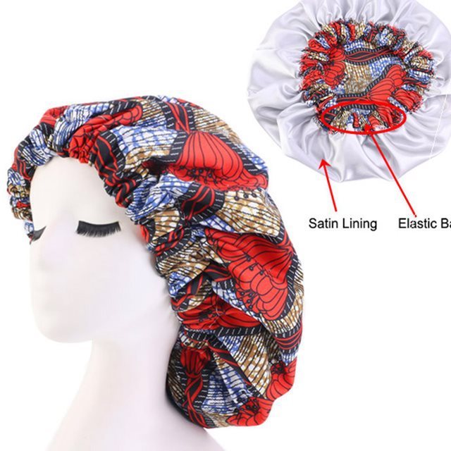 African Pattern Ankara Print Bonnet Women Night Sleep Cap - Fashion Couture