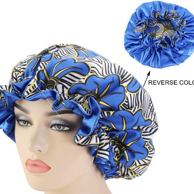 African Pattern Ankara Print Bonnet Women Night Sleep Cap - Fashion Couture