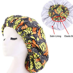 African Pattern Ankara Print Bonnet Women Night Sleep Cap - Fashion Couture