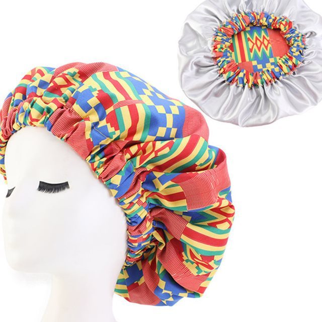 African Pattern Ankara Print Bonnet Women Night Sleep Cap - Fashion Couture
