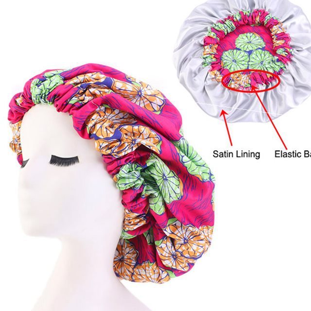 African Pattern Ankara Print Bonnet Women Night Sleep Cap - Fashion Couture