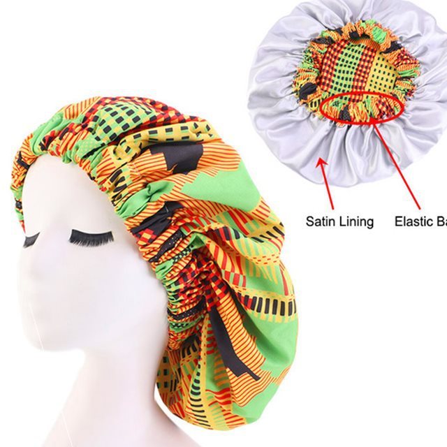 African Pattern Ankara Print Bonnet Women Night Sleep Cap - Fashion Couture
