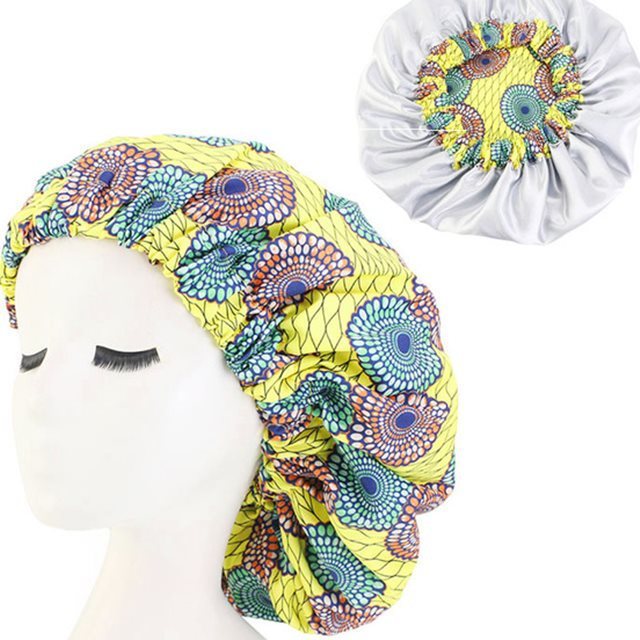 African Pattern Ankara Print Bonnet Women Night Sleep Cap - Fashion Couture