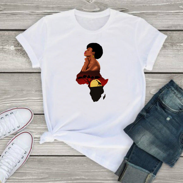 Ahuofe African Map T shirt - Fashion Couture