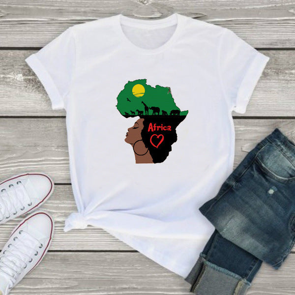 Ahuofe African Map T shirt - Fashion Couture