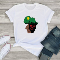 Ahuofe African Map T shirt - Fashion Couture