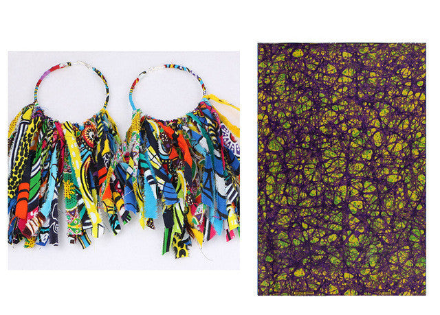 African Tassel Earrings African ethnic print Ankara Earrings - Fashion Couture