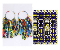 African Tassel Earrings African ethnic print Ankara Earrings - Fashion Couture