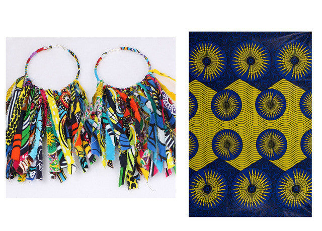 African Tassel Earrings African ethnic print Ankara Earrings - Fashion Couture