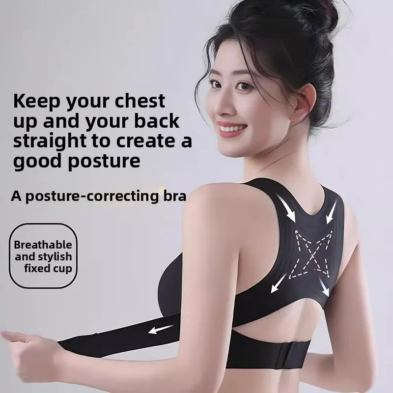 Posture Correcting Sports Bra – Sagging Prevention & Back Support, S–XL