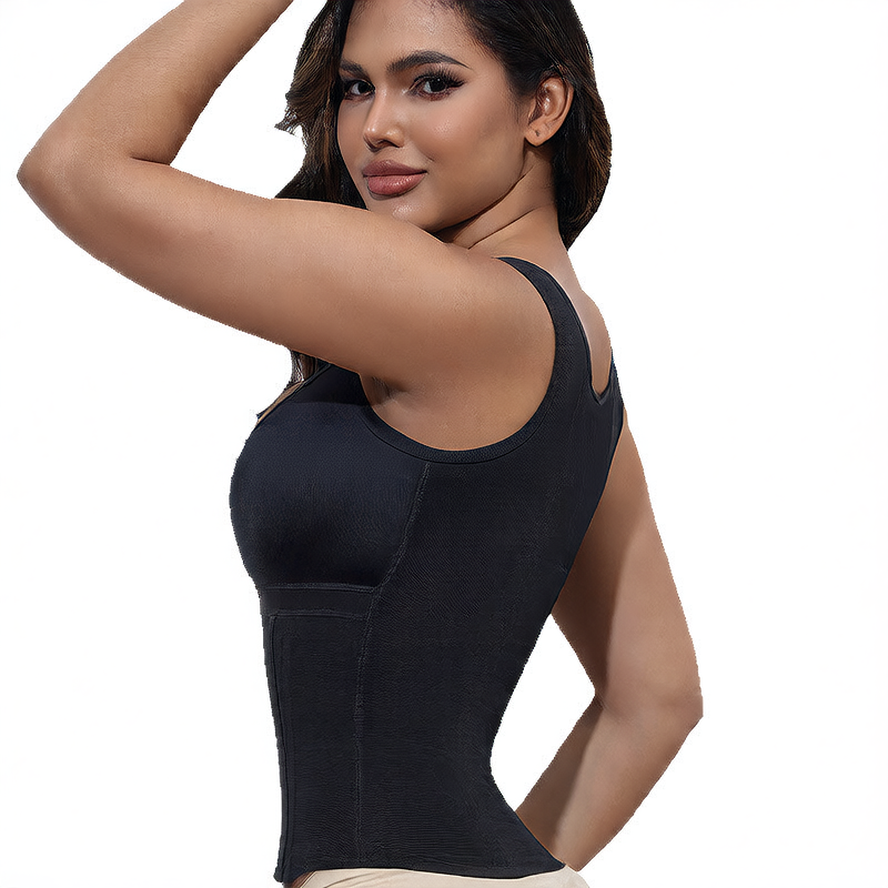 Fashion Couture waist cincher shapewear with tummy control, butt lift design, crotch zip, and seamless fit for smooth shaping.