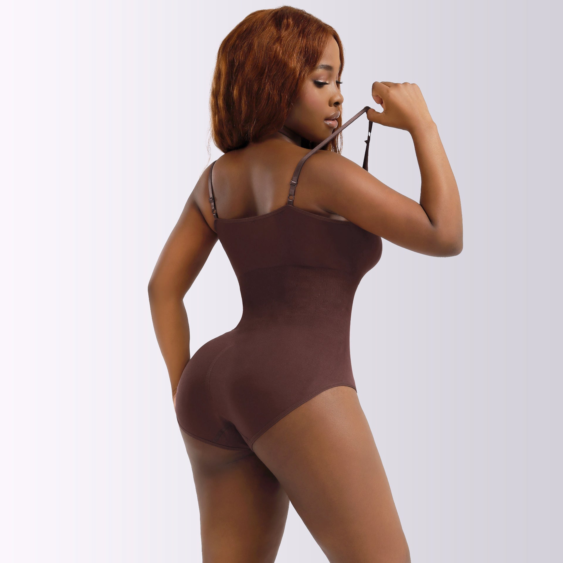 Model wearing High Waisted Tummy Control and Butt Lifter in Beige