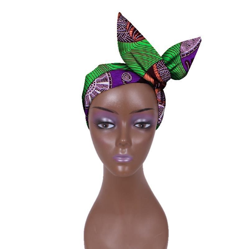 European And American Women's Batik Cloth Hair Band Ankara Fabric Hair Ring - Fashion Couture