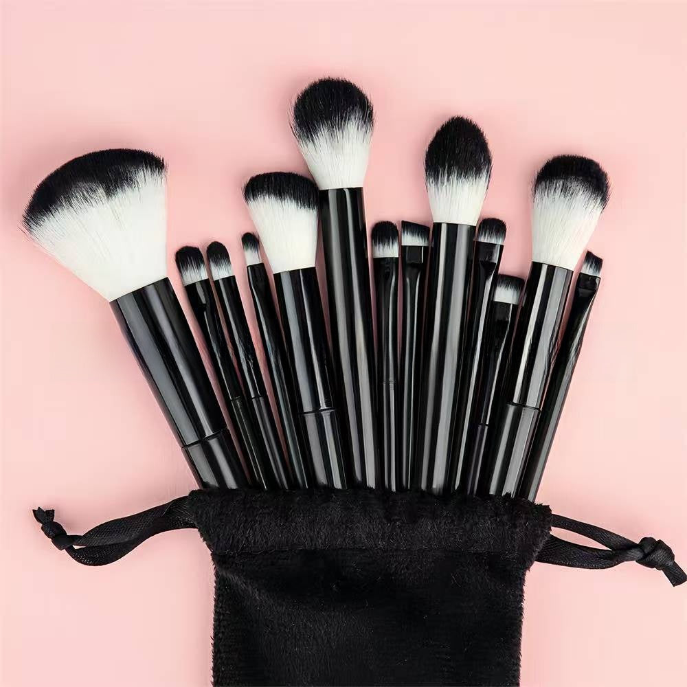 13-Piece Makeup Brush Set – Powder, Blush, Eyeshadow & Lip Brushes | Synthetic Fibres, 5 Colour Options