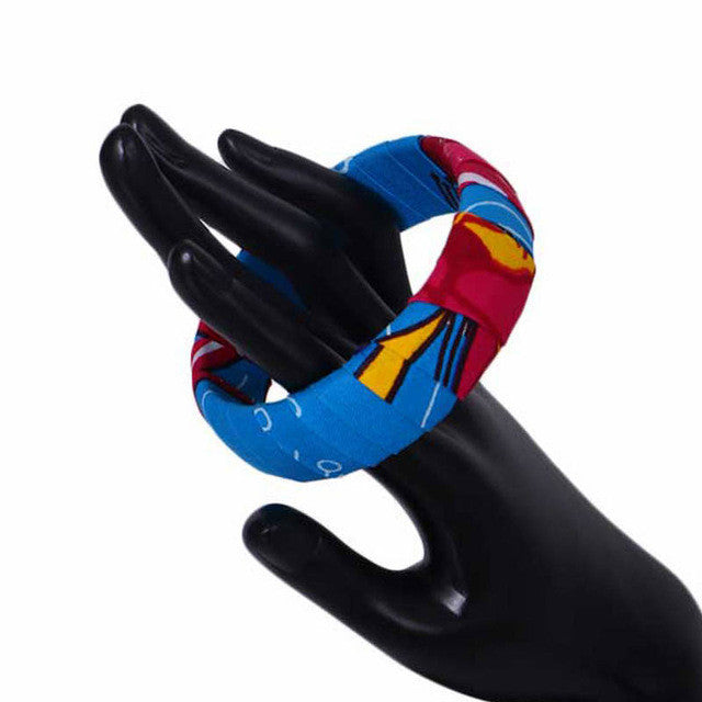 African Ethnic Style Bangle Bracelet, Ankara Jewelry, Africa - Fashion Couture