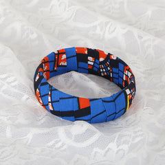 African Ethnic Style Bangle Bracelet, Ankara Jewelry, Africa - Fashion Couture