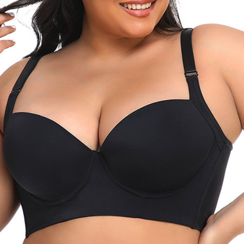 Seamless Wireless Shaping Bra by Fashion Couture with side fat control and supportive back, made of smooth, comfortable lingerie fabric.