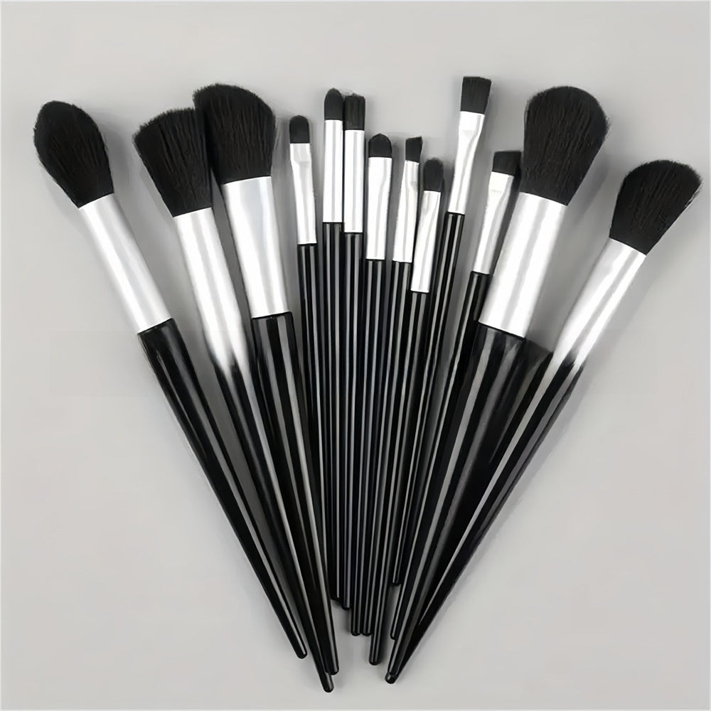 13-Piece Makeup Brush Set – Powder, Blush, Eyeshadow & Lip Brushes | Synthetic Fibres, 5 Colour Options