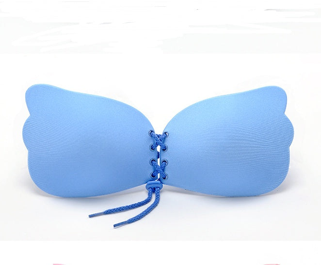 Side view of strapless push-up bra showing non-slip lining