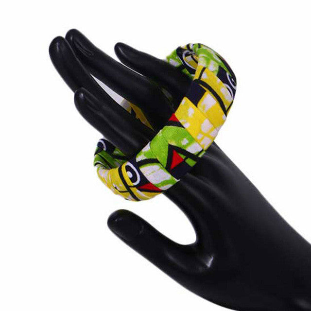 African Ethnic Style Bangle Bracelet, Ankara Jewelry, Africa - Fashion Couture