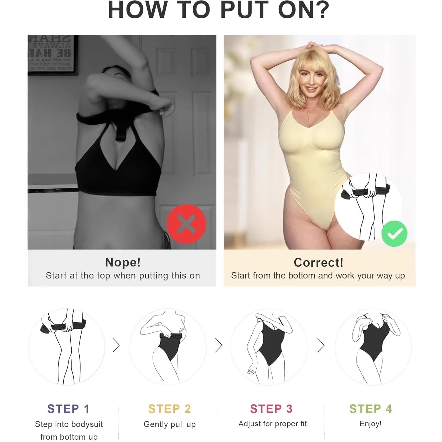 Fashion Couture women's sculpting shapewear with tummy control and butt lift design, offering all-day comfort and slimming fit.