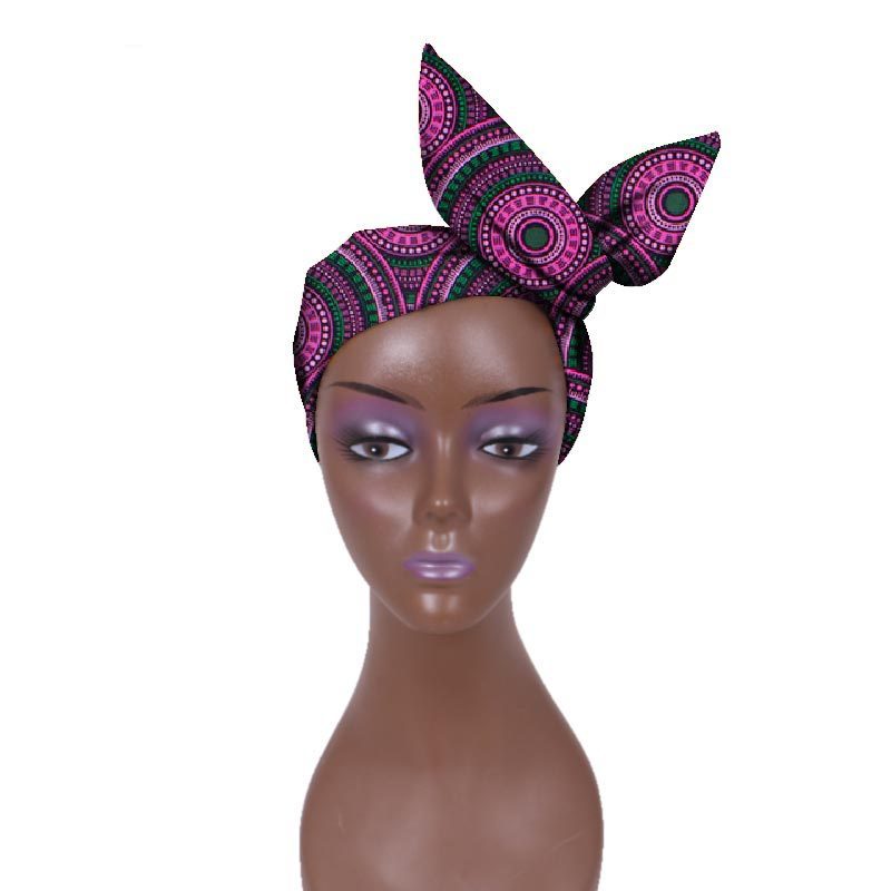 European And American Women's Batik Cloth Hair Band Ankara Fabric Hair Ring - Fashion Couture