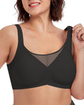 Fashion Couture seamless wireless minimizer bra providing full bust support and all-day comfort, shown in a smooth, nude-colored shapewear style.