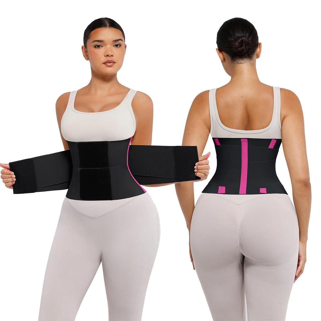 Fashion Couture latex waist trainer body shaper belt with high elasticity, designed for waist cinching and workout support.