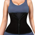 Fashion Couture adjustable neoprene waist trainer with lumbar back support, showing the snug fit and flexible design for shapewear.