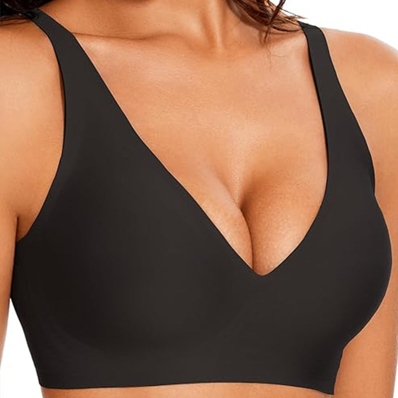 Seamless wireless comfort bra by Fashion Couture, shapewear with everyday support and invisible under clothing design.