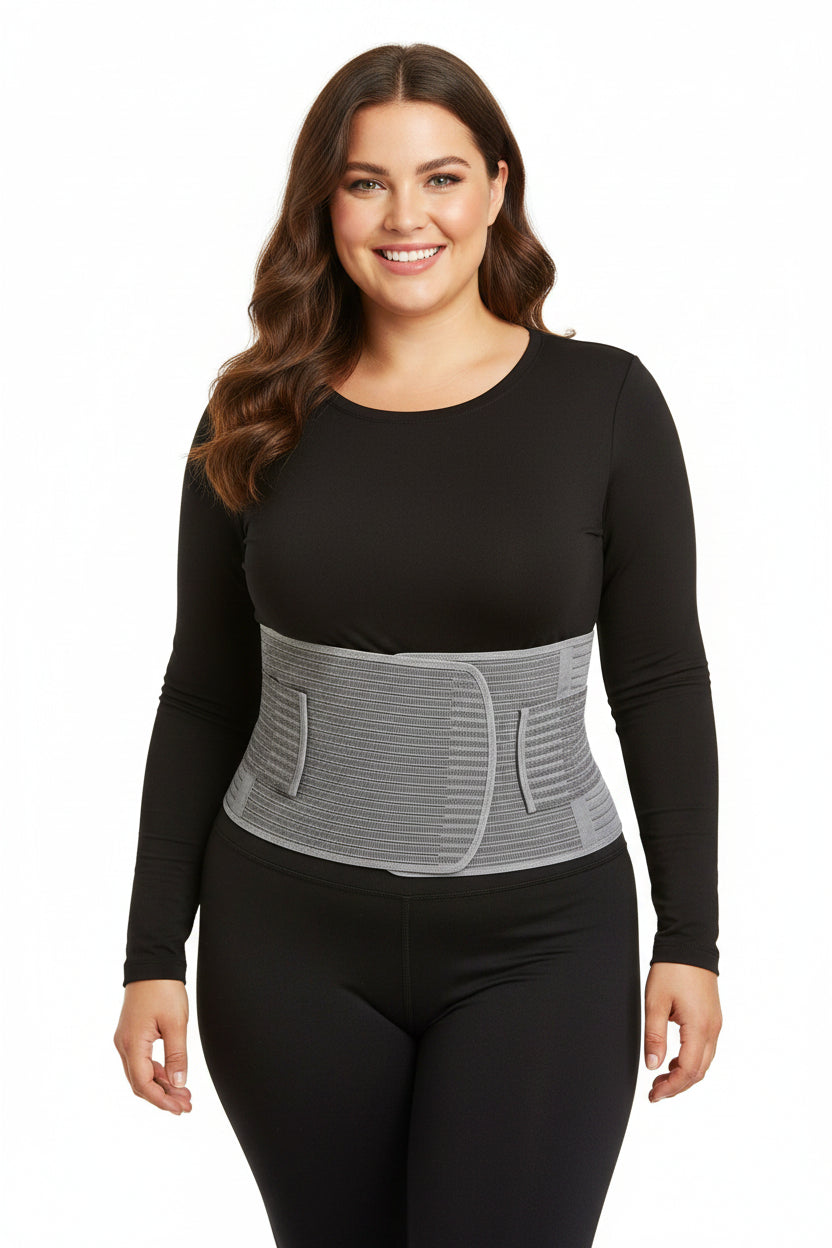 Bamboo charcoal waist trainer belt by Fashion Couture, breathable postpartum abdominal shapewear for support and compression.