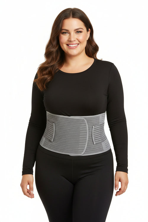 Bamboo charcoal waist trainer belt by Fashion Couture, breathable postpartum abdominal shapewear for support and compression.
