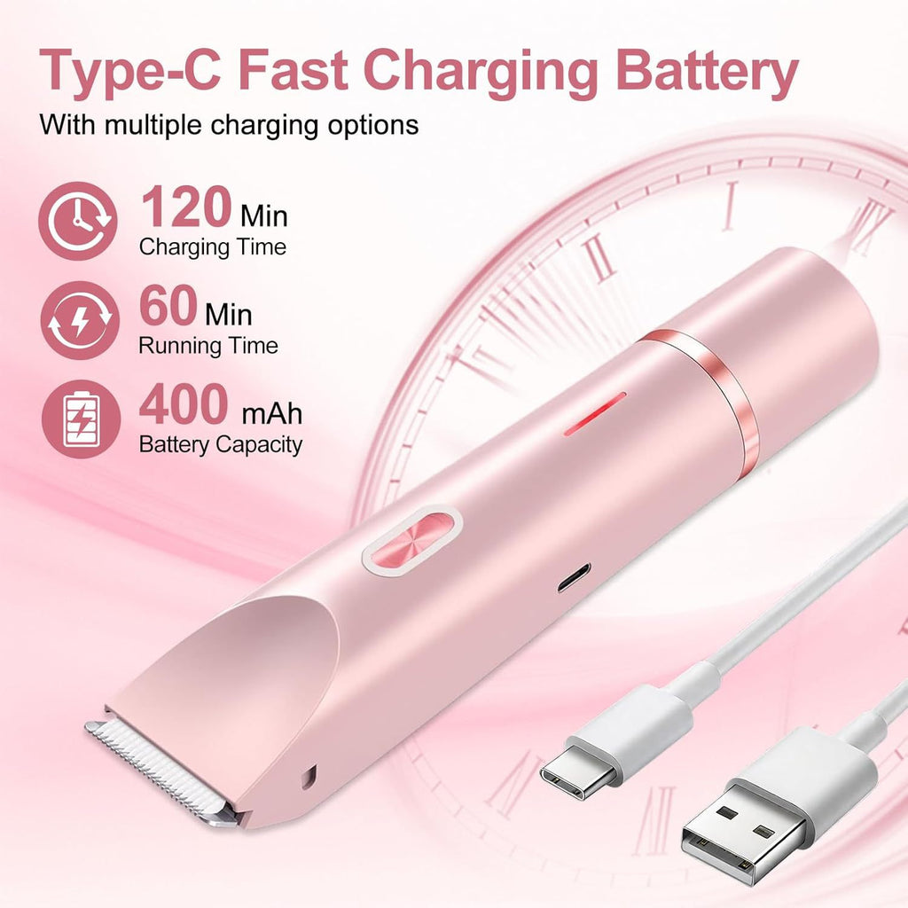 Double-Head Electric Hair Remover | IPX7 Waterproof, USB Rechargeable