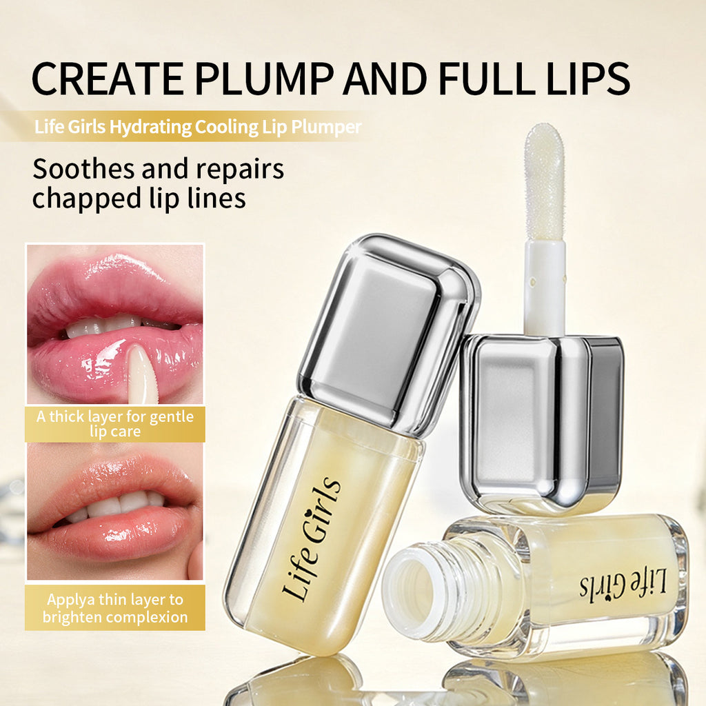 Hydrating Cooling Lip Plumper Gloss – Non-Sticky, High-Shine & Long-Lasting