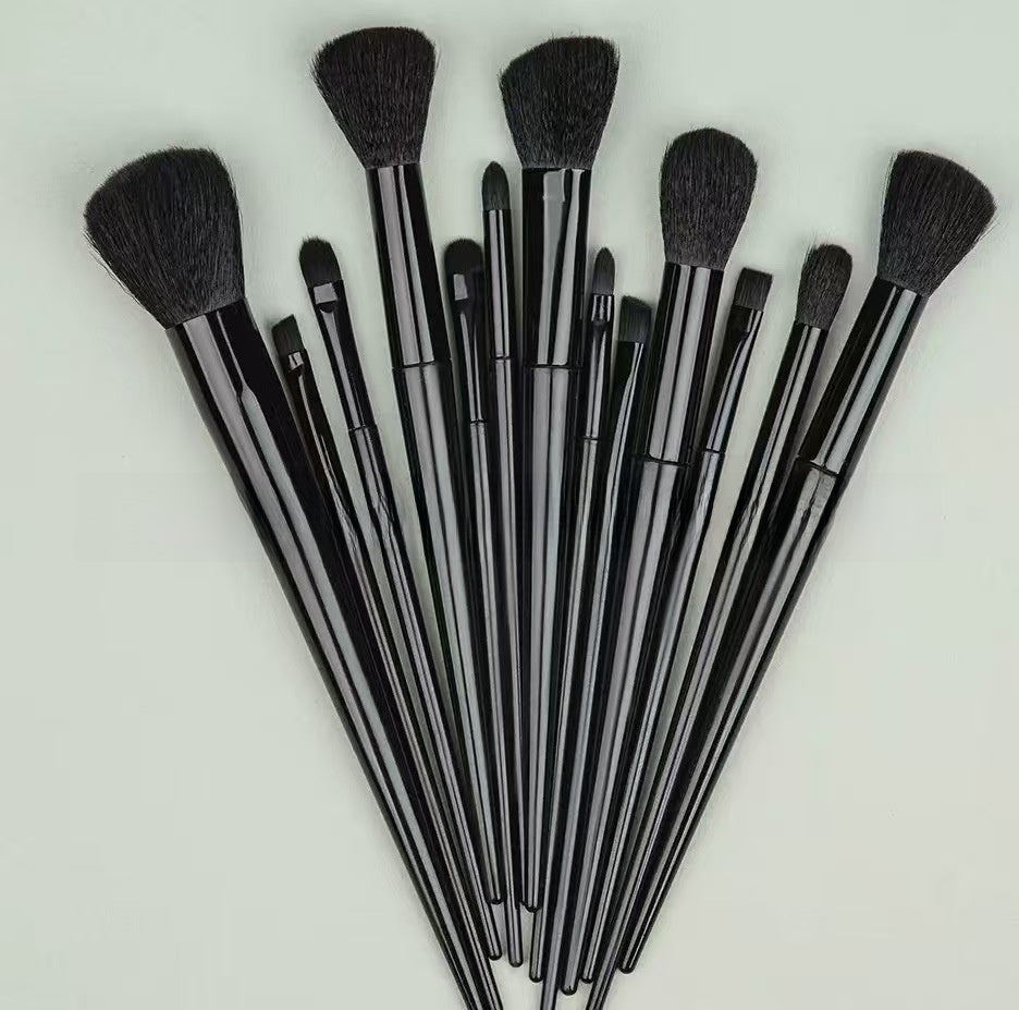 13-Piece Makeup Brush Set – Powder, Blush, Eyeshadow & Lip Brushes | Synthetic Fibres, 5 Colour Options