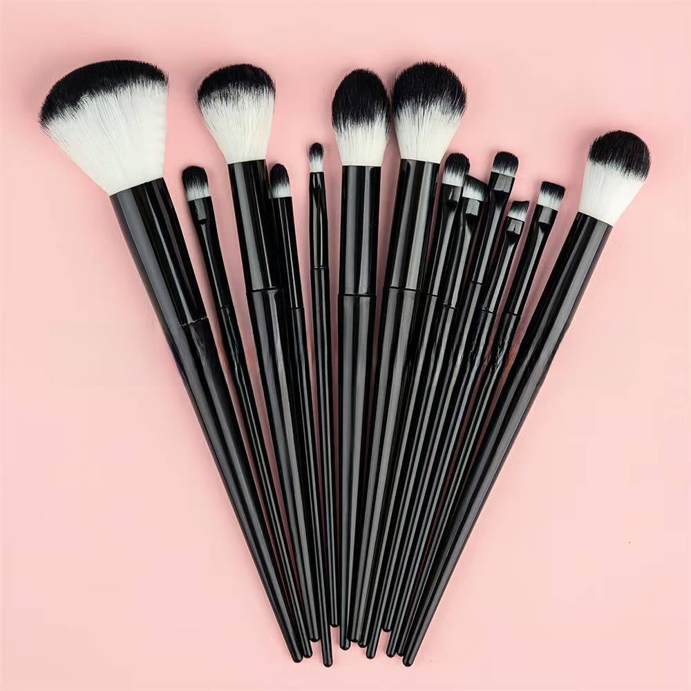 13-Piece Makeup Brush Set – Powder, Blush, Eyeshadow & Lip Brushes | Synthetic Fibres, 5 Colour Options