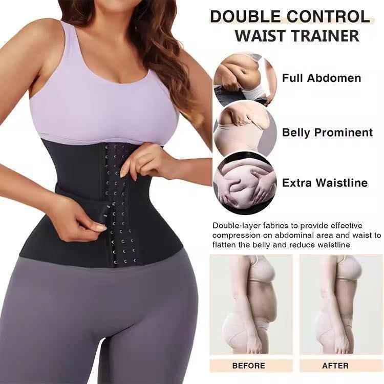 Waist Trainer Body Shaper – Tummy Control, Boned Support & Snap Closure | S–XXXL