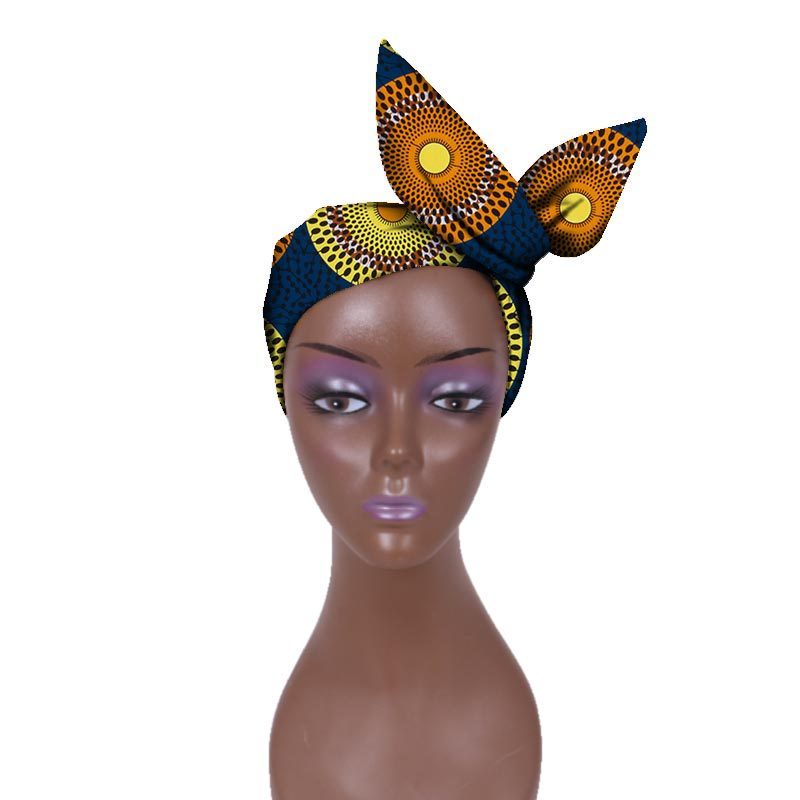 European And American Women's Batik Cloth Hair Band Ankara Fabric Hair Ring - Fashion Couture