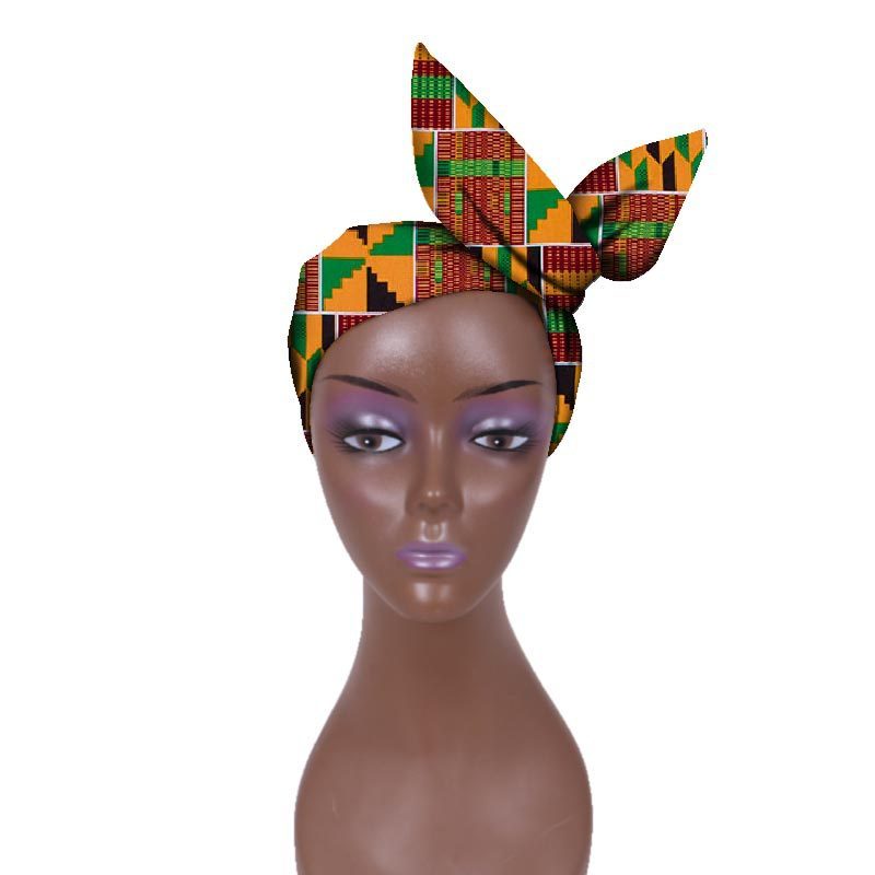 European And American Women's Batik Cloth Hair Band Ankara Fabric Hair Ring - Fashion Couture
