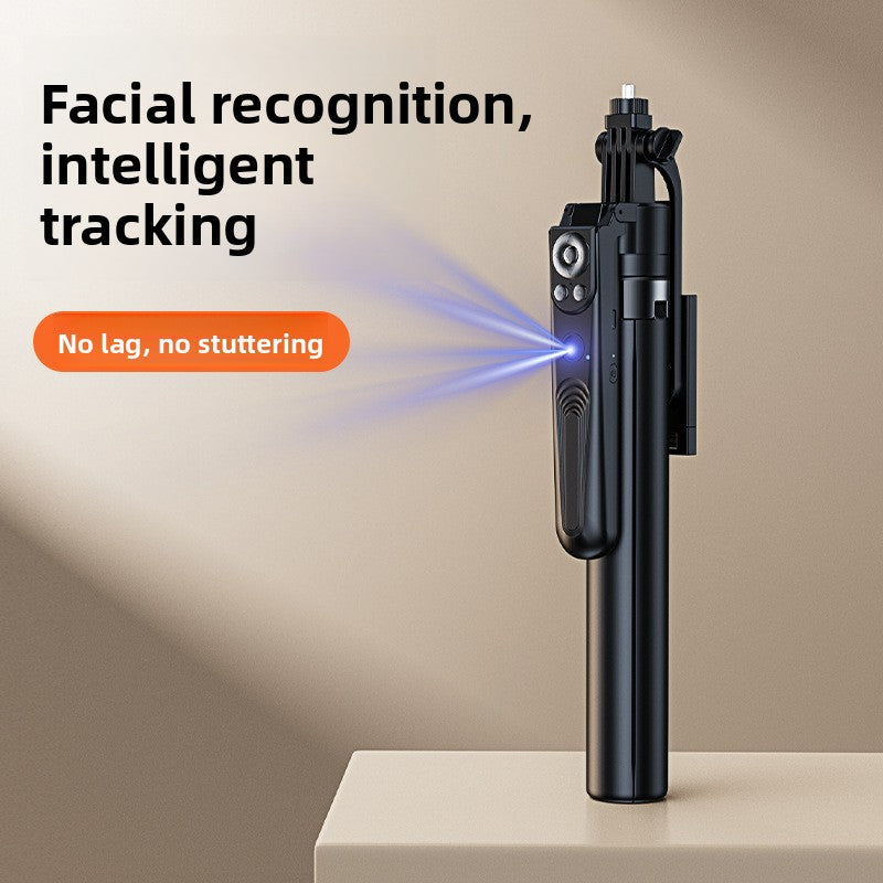 AI Face Tracking Selfie Stick with Bluetooth Remote & Fill Light | 360° Auto-Follow, Extends to 1.8m