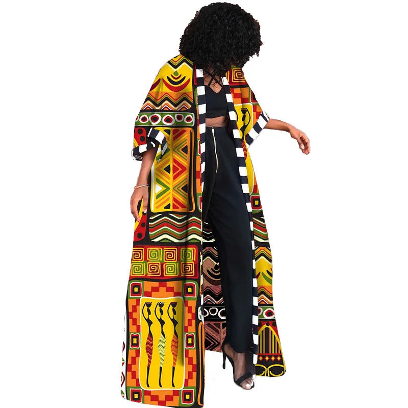 Hauwa Kimono Long Dress - Fashion Couture
