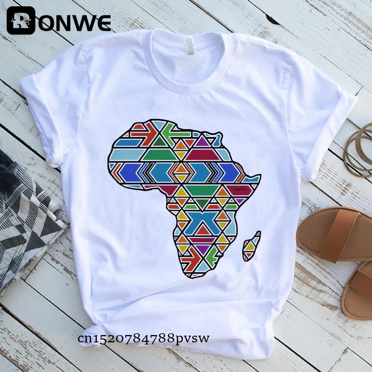 Africa Map Graphic Women T-shirts 2021 Summer Harajuku Female Tops Tee Girl White Printed Clothes Streetwear,Drop Ship - Fashion Couture