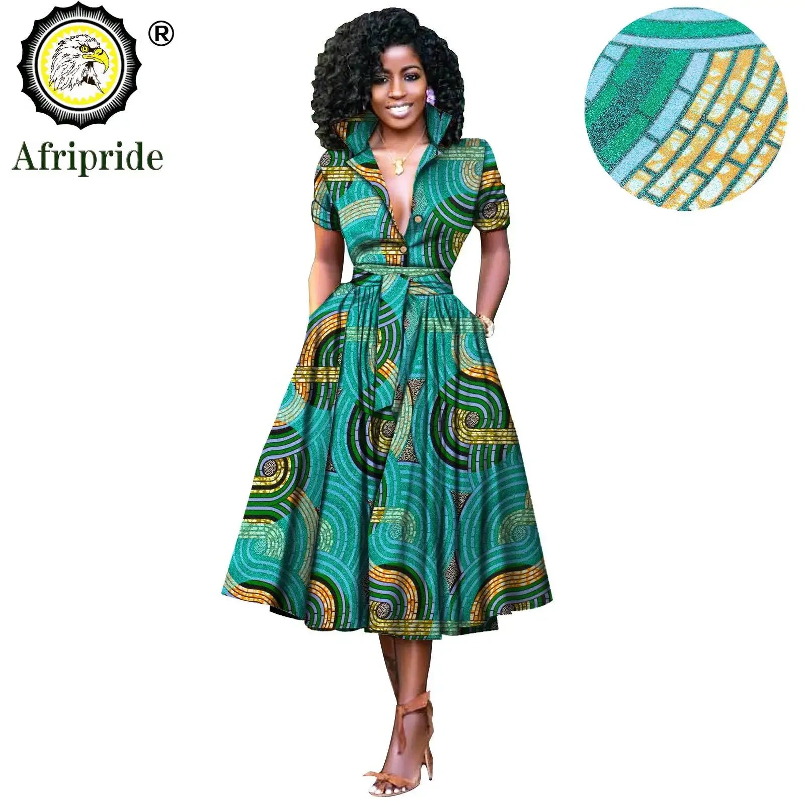 Nhyira Ankara High Waist Dress - Fashion Couture