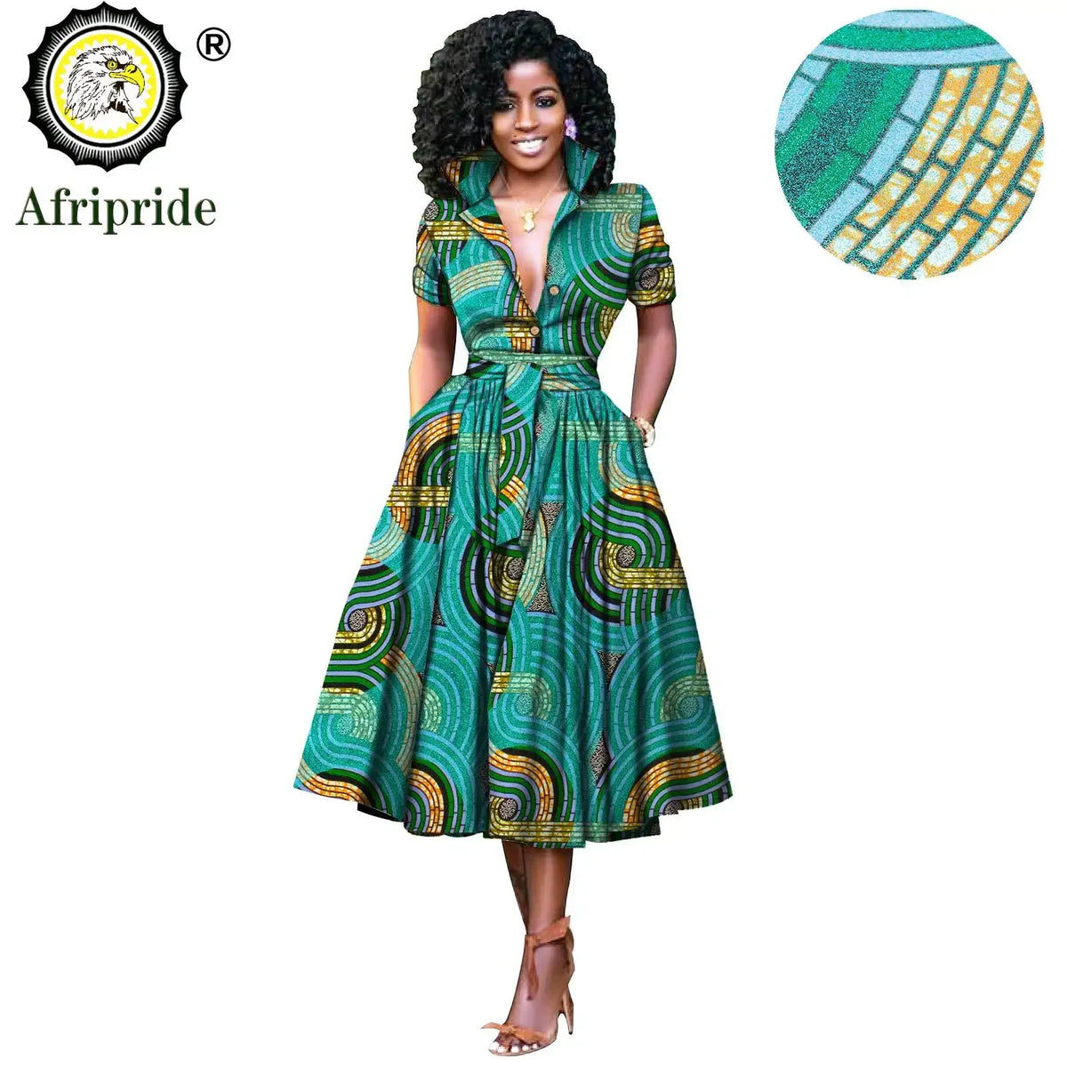 Nhyira Ankara High Waist Dress - Fashion Couture